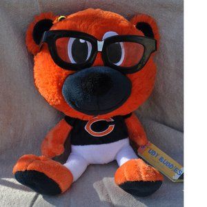 🐸Chicago Bears NWT 12" plush stuffed animal 2011 Study Buddies Team Nerds  (46)